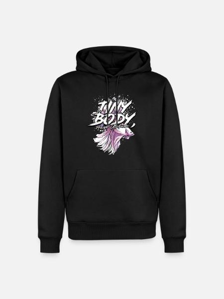 Kampffisch Kampffische Tiny Body Huge Attitude - Männer Premium Bio Hoodie - Schwarz