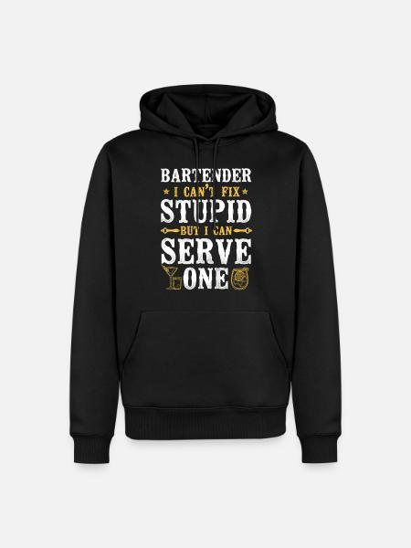 Bartender Mixologist Bartender I - Männer Premium Bio Hoodie - Schwarz