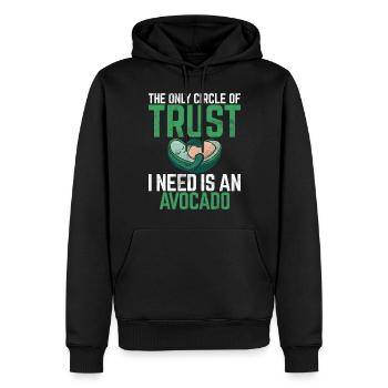 Avocado Gifts - Männer Premium Bio Hoodie - Schwarz - Vorne - Nico (187cm)