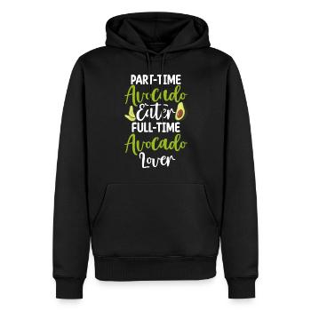 Avocado Gifts - Männer Premium Bio Hoodie - Schwarz - Vorne - Nico (187cm)