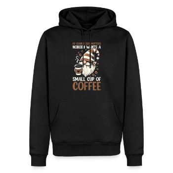 Gnome drôle & Amateur de café Café des nains de jardin - Sweat à capuche Premium bio Homme - noir - Devant - Nico (187cm)