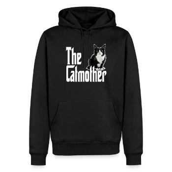 Katze Mutter The Catmother Crazy Cat Mom Mama - Men’s Premium Organic Hoodie - black - Front - Nico (187cm)