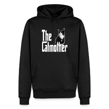 Katze Mutter The Catmother Crazy Cat Mom Mama - Men’s Premium Organic Hoodie - black - Front - Nico (187cm)