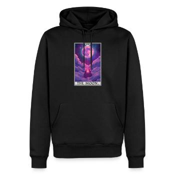 Tarot Cards Tarot Card The Moon The Moon - Men’s Premium Organic Hoodie - black - Front - Nico (187cm)