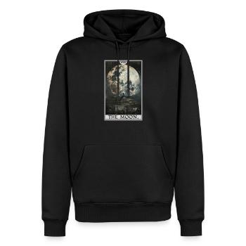 Tarot Cards Tarot Card The Moon The Moon - Men’s Premium Organic Hoodie - black - Front - Nico (187cm)