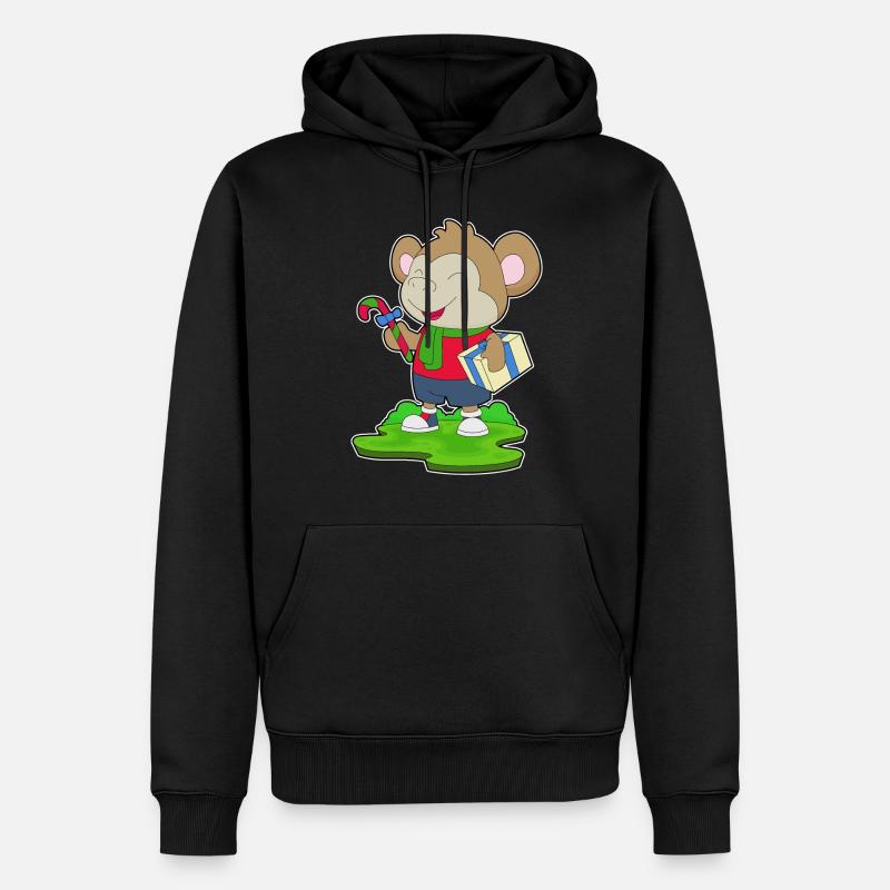 Forfait Noël Singe - Sweat à capuche Premium bio Homme - noir
