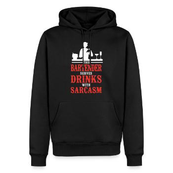 Bartender Mixologist This - Men’s Premium Organic Hoodie - black - Front - Nico (187cm)