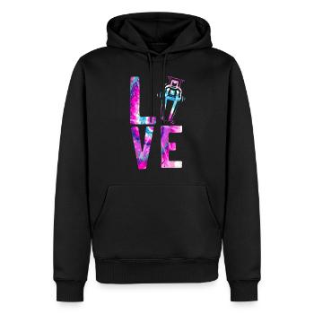 Bartender Mixologist Watercolor - Männer Premium Bio Hoodie - Schwarz - Vorne - Nico (187cm)