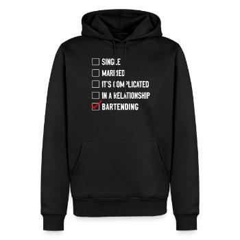 Bartender Mixologist Single - Männer Premium Bio Hoodie - Schwarz - Vorne - Nico (187cm)