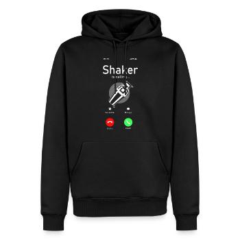 Bartender Mixologist Phone Display - Männer Premium Bio Hoodie - Schwarz - Vorne - Nico (187cm)