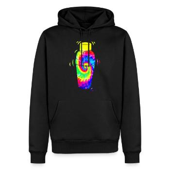 Barman Mixologue Tie Dye - Sweat à capuche Premium bio Homme - noir - Devant - Nico (187cm)