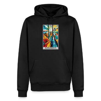 Tarot Cards Tarot Card 20 Judgment Court - Men’s Premium Organic Hoodie - black - Front - Nico (187cm)