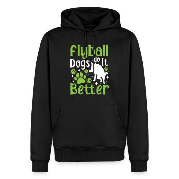 Flyball Canine Sport Agility Parcour Dog - Männer Premium Bio Hoodie - Schwarz - Vorne - Nico (187cm)
