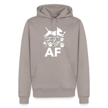 Flyball Canine Sport Agility Parcour Dog - Männer Premium Bio Hoodie - Taupe - Vorne - Nico (187cm)