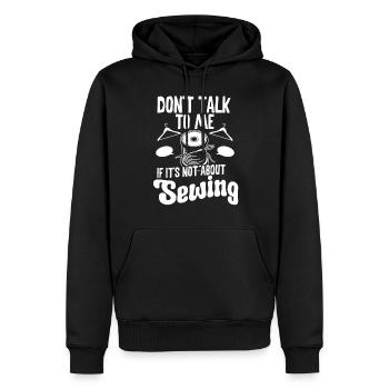 Schneider Parlez-moi de la couture Couturière - Sweat à capuche Premium bio Homme - noir - Devant - Nico (187cm)