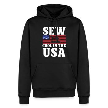 Tailor Sew Cool In The Usa Couturière Couture - Sweat à capuche Premium bio Homme - noir - Devant - Nico (187cm)