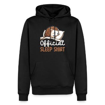 Offizieller Schlafhaus Hedgehog PJ Sleeping - Männer Premium Bio Hoodie - Schwarz - Vorne - Nico (187cm)