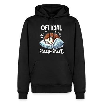 Offizieller Schlafhaus Hedgehog PJ Sleeping - Männer Premium Bio Hoodie - Schwarz - Vorne - Nico (187cm)