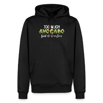 Avocado Gifts - Männer Premium Bio Hoodie - Schwarz - Vorne - Nico (187cm)