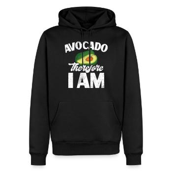Avocado Gifts - Männer Premium Bio Hoodie - Schwarz - Vorne - Nico (187cm)
