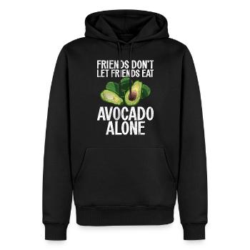 Avocado Gifts - Männer Premium Bio Hoodie - Schwarz - Vorne - Nico (187cm)