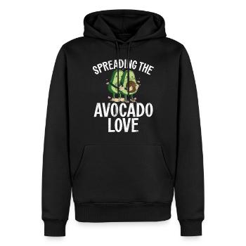 Avocado Gifts - Männer Premium Bio Hoodie - Schwarz - Vorne - Nico (187cm)