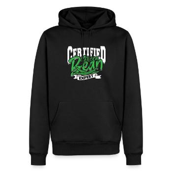 Grüner Bohnenauflauf Casserole de haricots verts - Sweat à capuche Premium bio Homme - noir - Devant - Nico (187cm)