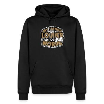 ASL Dolmetscher Gebärdensprache - Männer Premium Bio Hoodie - Schwarz - Vorne - Nico (187cm)
