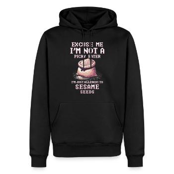 Capsule fruit allergy - Men’s Premium Organic Hoodie - black - Front - Nico (187cm)