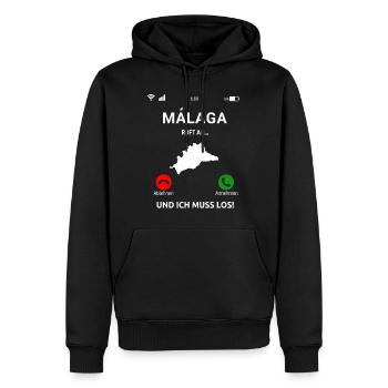 Málaga Andalusien Spanien Urlaub Malaga - Männer Premium Bio Hoodie - Schwarz - Vorne - Nico (187cm)