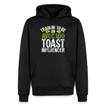Avocado Gifts - Männer Premium Bio Hoodie - Schwarz - Vorne - Nico (187cm)