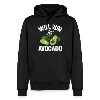 Avocado Gifts - Männer Premium Bio Hoodie - Schwarz - Vorne - Nico (187cm)