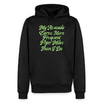 Avocado Gifts - Männer Premium Bio Hoodie - Schwarz - Vorne - Nico (187cm)