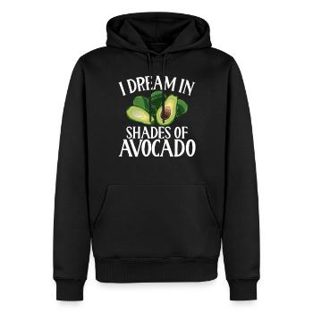 Avocado Gifts - Männer Premium Bio Hoodie - Schwarz - Vorne - Nico (187cm)