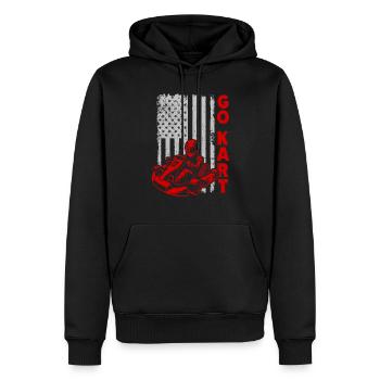 Go Kart Racing Kart -Fahrer -Enthusiast -Kartier - Männer Premium Bio Hoodie - Schwarz - Vorne - Nico (187cm)