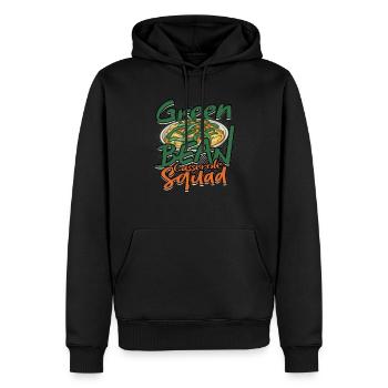 Grüner Bohnenauflauf Casserole de haricots verts - Sweat à capuche Premium bio Homme - noir - Devant - Nico (187cm)