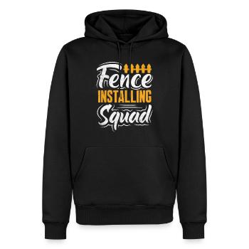 Funny Fence Builder Fence Installer - Men’s Premium Organic Hoodie - black - Front - Nico (187cm)