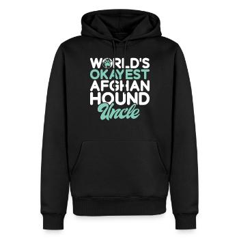 Afghan Hound Gifts - Männer Premium Bio Hoodie - Schwarz - Vorne - Nico (187cm)