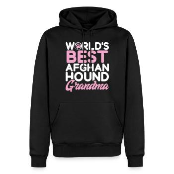 Cadeaux pour les chiens afghans - Sweat à capuche Premium bio Homme - noir - Devant - Nico (187cm)