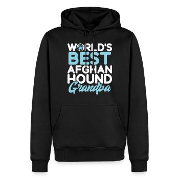Cadeaux pour les chiens afghans - Sweat à capuche Premium bio Homme - noir - Devant - Nico (187cm)