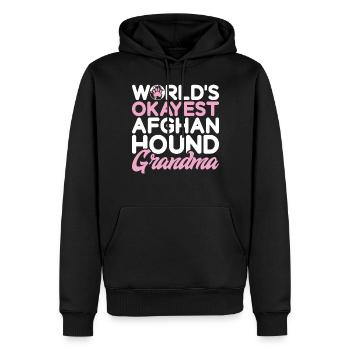 Afghan Hound Gifts - Männer Premium Bio Hoodie - Schwarz - Vorne - Nico (187cm)