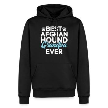 Afghan Hound Gifts - Männer Premium Bio Hoodie - Schwarz - Vorne - Nico (187cm)