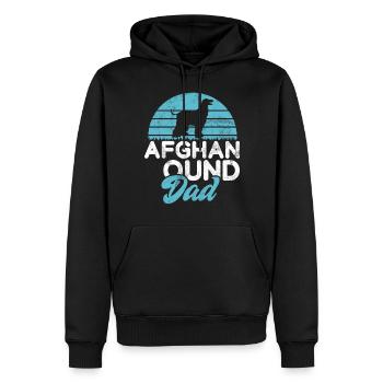 Afghan Hound Gifts - Männer Premium Bio Hoodie - Schwarz - Vorne - Nico (187cm)