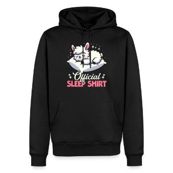 Maison Officielle Lama PJ Sleeping Nickering - Sweat à capuche Premium bio Homme - noir - Devant - Nico (187cm)