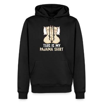 Maison Officielle Lama PJ Sleeping Nickering - Sweat à capuche Premium bio Homme - noir - Devant - Nico (187cm)