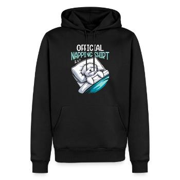 Berger Officiel Dormant Chien Maltais PJ - Sweat à capuche Premium bio Homme - noir - Devant - Nico (187cm)