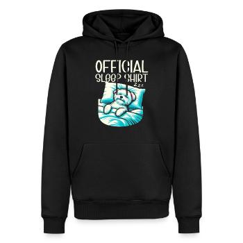 Berger Officiel Dormant Chien Maltais PJ - Sweat à capuche Premium bio Homme - noir - Devant - Nico (187cm)