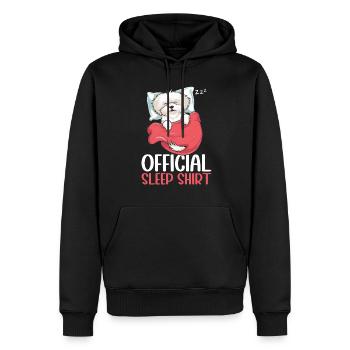 Berger Officiel Dormant Chien Maltais PJ - Sweat à capuche Premium bio Homme - noir - Devant - Nico (187cm)