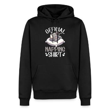 Officiel Sleeping House Rhino PJ Sleeping Nickering - Sweat à capuche Premium bio Homme - noir - Devant - Nico (187cm)