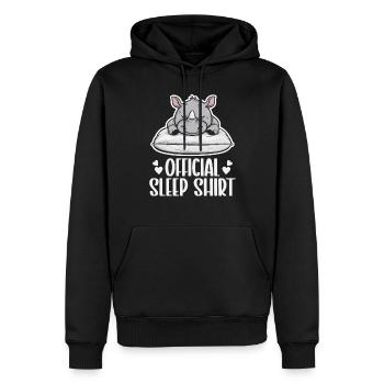 Officiel Sleeping House Rhino PJ Sleeping Nickering - Sweat à capuche Premium bio Homme - noir - Devant - Nico (187cm)